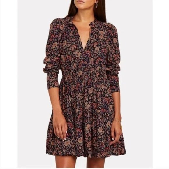 Ulla Johnson Liv Mini Dress Midnight Floral Size 0 - Picture 1 of 11